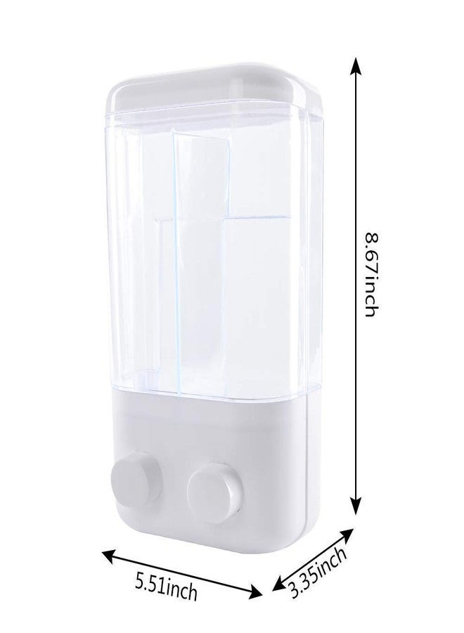GION 2 in 1 Wall Mount Soap Dispenser Clean Bathroom Multi Purpose Twin Head Easy Separated & Assembled Double Head Touch Soap Dispenser Shampoo/Conditioner/Lotion Gel Dispenser (1Pcs) - Image 4